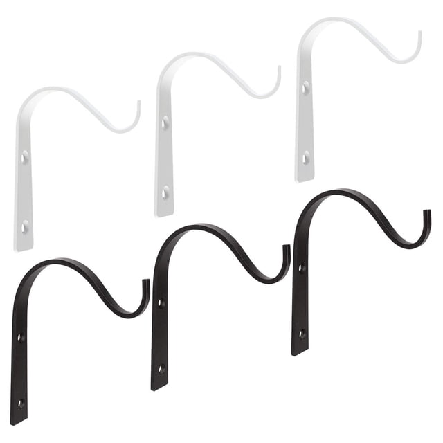 HEANUJJ 6Ud Soportes De Hierro Para Macetas Y Cestos Colgantes Resistentes A Intemperie Y Decorativos