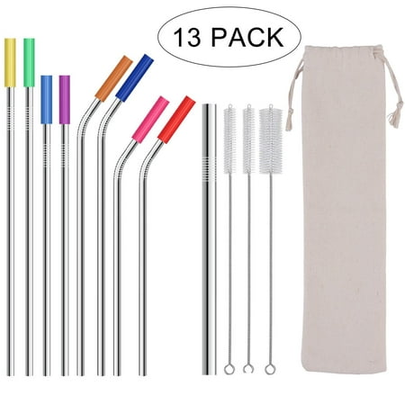 Stainless Steel Straws,Set of 9 10.5
