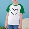 thumbnail image 4 of Annhoo Hauts Mignons pour Filles Été 2025 Col Rond Imprimé Manches Courtes Chemises Décontractées Confortables Blouses Basiques 3-14 Ans, 4 of 9