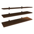 thumbnail image 4 of Repisa − Santiago. Juego De 3 Repisas Organizadoras Tipo Flotante De Pared 80x20 Cm, Incluye Ménsulas, Tornillos Y Taquetes.  Cada Repisa Aguanta 25 Kg. (Madera café), 4 of 7