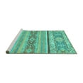 thumbnail image 2 of Ahgly Company Machine Washable Indoor Rectangle Abstract Turquoise Blue Modern Area Rugs, 5' x 8', 2 of 4