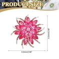 thumbnail image 2 of Uxcell Rhinestone Flower Brooch Pin Vintage Crystal Flower Lapel Pin Rose Red, 2 of 6