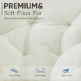 thumbnail image 4 of Gianna Comfy Chair for Adults, Soft Faux Fur Folding Lounge for Bedroom Living Room Dorm Rooms Flexible Reading Chair for Teens, Large Size Foldable，Square-White, 4 of 5