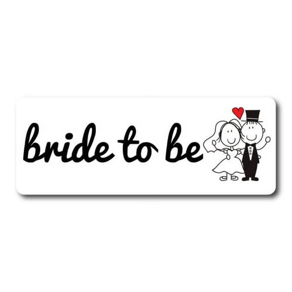 Magnet Me Up Bride to Be Vinyl Automotive Magnet Decal, 3x8 Inches