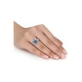 thumbnail image 4 of 1.74 Carat (Ctw) London Blue Topaz Ring in Sterling Silver with White Topaz, 4 of 4