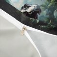 thumbnail image 4 of Homewish Woodland Dino Twin Duvet Cover,Jungle Wildlife Twin Bedding,Green,Light Gray Reversible,2pcs,1 Duvet Cover and 1 Pillowcase, 4 of 6