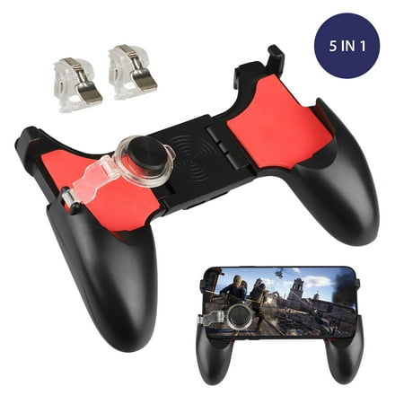 Gaming Triggers for Mobile Phone, EEEkit Retractable Mobile Phone Controller Joystick Gamepad Extended Handle Shooter Trigger Fire Button Aim Key for PUBG IOS & (Best Cheap Android Phone For Gaming)