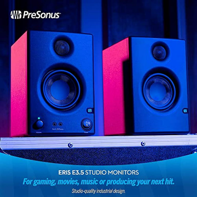 PreSonus Eris E3.5-3.5 Near Field Studio Monitors (Pair) – Powered Desktop  Speakers for Music Production, Studio-Quality Recording, and Active Media  Reference 