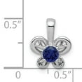 thumbnail image 2 of 925 Sterling Silver Rhodium Plated Created Sapphire Pendant, 2 of 5