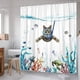 thumbnail image 3 of Cortina de ducha Undersea Chronicles, diseño resistente al agua y a la decoloración que ofrece protección duradera y de secado rápido para su baño con su vibrante temática de gatos, 3 of 5
