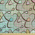 thumbnail image 2 of Ambesonne Abstract Fabric by the Yard Upholstery, Soft Colored Tangled Lines, 1 Yard, Multicolor, 2 of 5