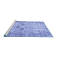 thumbnail image 2 of Ahgly Company Machine Washable Indoor Square Persian Blue Traditional Area Rugs, 5' Square, 2 of 4