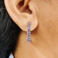thumbnail image 4 of Natural Tanzanite Hoop Earrings, 14K Solid Yellow Gold Hoop Earrings, December Birthstone Earrings, Tanzanite Jewelry, Christmas Present, 4 of 7