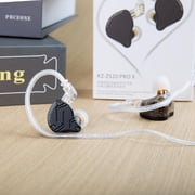 KZ ZS10 Pro X in Ear Monitor Headphone, Upgraded 4BA 1DD KZ Headphone Multi Driver in Ear IEM Earphone with Detachable Silver-Plated 0.75mm 2Pin Cable inears for Audiophile(Black with Mic)