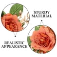thumbnail image 3 of HONMEET Orange Artificial Rose Flowers for Home Decor, Burnt Orange Faux Roses, Elegant Floral Arrangement for Indoor Decoration, 3 of 6