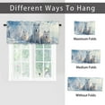 thumbnail image 6 of Wolf Kitchen Valance Curtain Rod Pocket Winter Misty Forest Wildlife Safari Animal Wolves Snowflake Pine Tree Thermal Insulated Room Darkening Curtain for Dinning Room 54 by 18 in, 1 Panel, 6 of 6