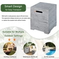 thumbnail image 4 of Mintazer 15.75" Outdoor Propane Tank Cover Table with Side Handles & Protective Cover for Patio Backyard, No Assembly Needed, Dark Gray, 4 of 10