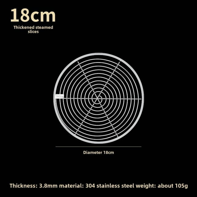 18cm Food-Grade 304 Stainless Steel Thickened Steaming Rack: Commercial-Grade Multi-Cooker Insert for Home & Restaurant Use, Easy-to-Clean Modern Design, Wholesale Steam Grid for Rice Cookers & Pots,