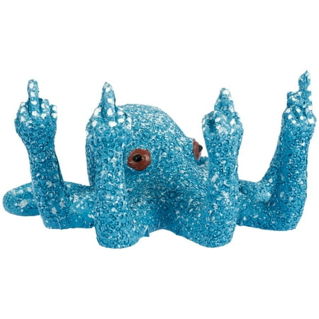 Middle Finger Octopus Statue Resin Garden Octopus Ornaments Desktop Decor Creative Angry Octopus Sculpture for Indoor Outdoor Gard