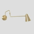 thumbnail image 2 of Single Light Articulated Stilnovo Style Sconce Mid-Century Modern Brass Wall Lamp, 2 of 6