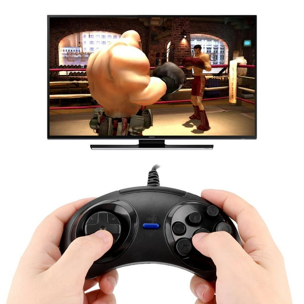 Para Sega Usb Classic Gamepad 6 Botones Usb Gaming Joystick Holder Para Pc Mac Mega Drive Controllers Speravity EL010926-00
