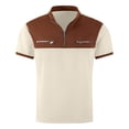 thumbnail image 4 of Fmbrln Summer Tops for Men Color Block Half-Zip Collar Short Sleeve T-Shirts Lounge Casual Pullover Tees, 4 of 9