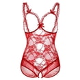 thumbnail image 4 of Gibobby arnés para mujer Lencería sexy de encaje para mujer Ropa de dormir Ropa interior Baby-doll Ropa de dormir-G-string(Rojo, L), 4 of 5