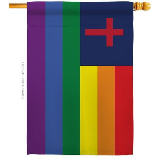 Americana Home & Garden H148667-BO Christian Pride Support 28 x 40 in. Double-Sided Decorative Horizontal House Flags for Decoration Banner Garden Yard Gift
