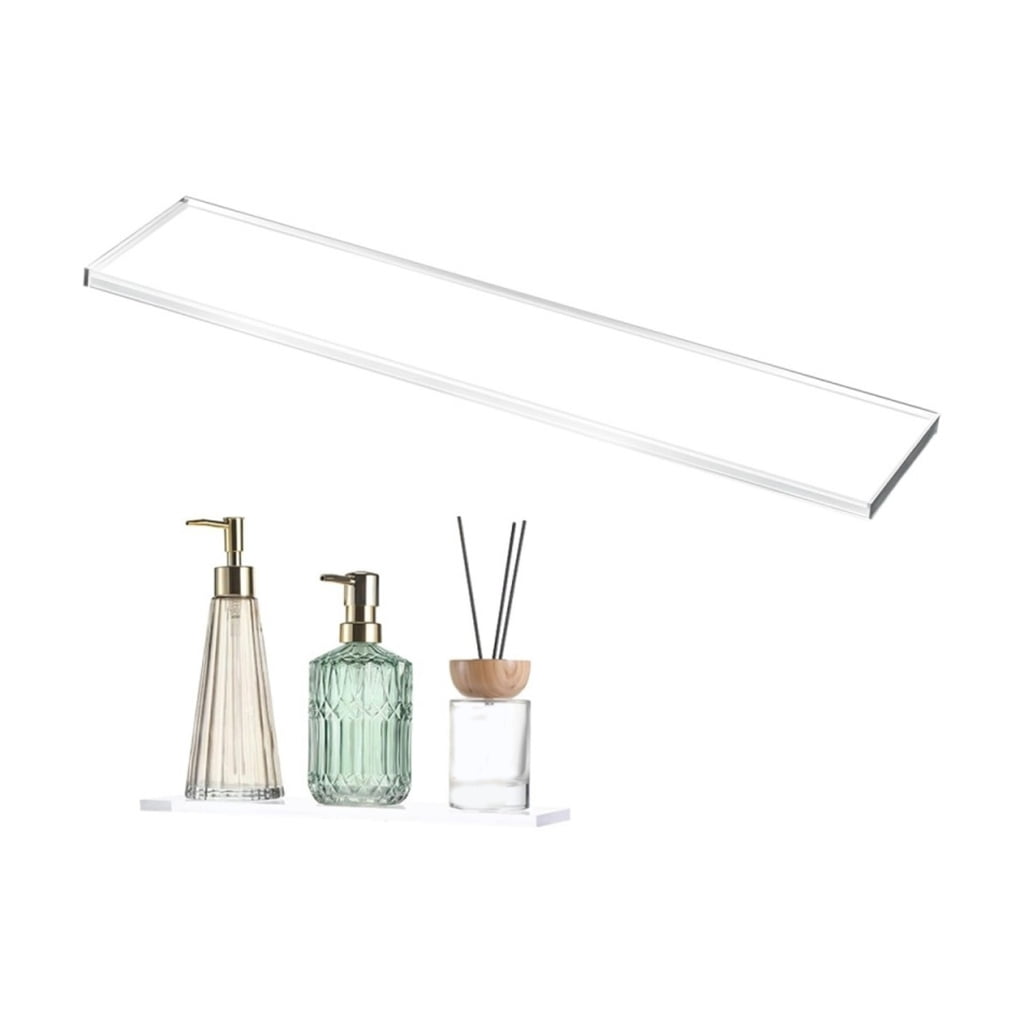 Clear Replacement Shelves 13x3 Inches Bathroom Organizers Wall Cabinet Storage