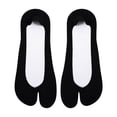 thumbnail image 3 of Dos calcetines de los pies, calcetines de punta de tobillo delgados antideslizantes para niñas deportivas informales al aire libre, negro, 3 of 8