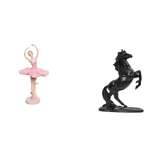 Elegante escultura de resina de niña y caballo para regalo de cumpleaños, novedoso recuerdo, adorno de escritorio, oficina, sala de estudio, estanterí