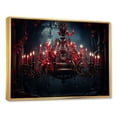 thumbnail image 2 of Designart "Grace of Red Gothic Chandelier" Fashion Framed Wall Art - Glam Red Chandelier Entryway Framed Wall Art, 2 of 6