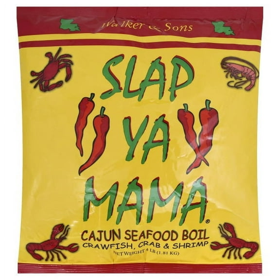 Cajun Classics Slap Ya Mama Seafood Boil, 4 lb Bag – Authentic Louisiana Crawfish, Crab, and Shrimp Seasoning