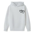 thumbnail image 4 of Hoodies for Girls Valentines Day Sweatshirt Long Sleeve Heart Sweatshirts Crew Neck Pullover Sweatshirt Clothes for Kids 4-5 Years, 4 of 4