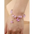 thumbnail image 4 of QQTDFG Purple Butterfly Charm Beaded Bracelet Stackable Stretch Bracelets Purple Beads-default, 4 of 4