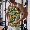 thumbnail image 5 of Gukieu Fresh Orange Print Men's Quick Dry Fitness Vest, Round Neck Sleeveless Fitness Bodybuilding Top-Large, 5 of 7