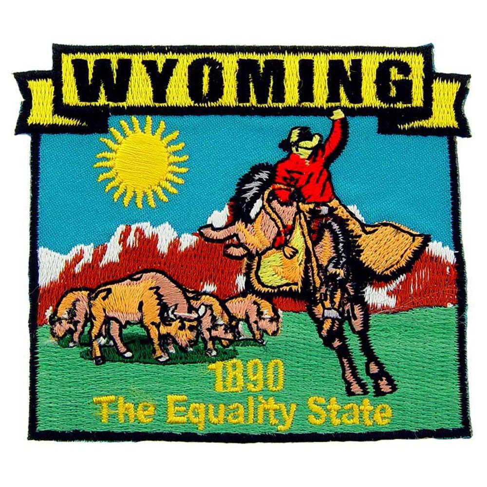 Wyoming State Map Patch 3"