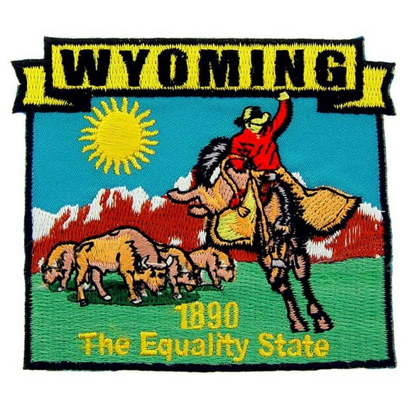 Wyoming State Map Patch 3"