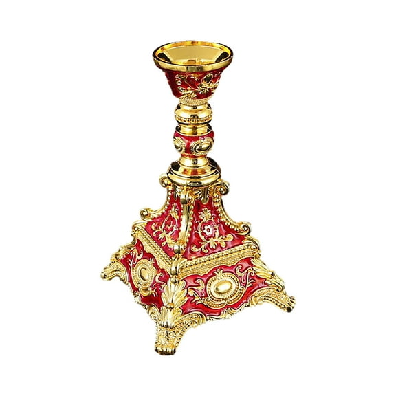 Btomtd Classic European Candlestick Holders, Candle Holder for Restaurant Hotel and Home Use, Romantic Wedding Candlesticks and Candle Holders, 3.8"x3.8"x6.3", C