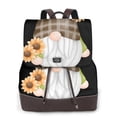 thumbnail image 1 of Balery Sunflower Gnomes 4 Mochila de Cuero para Mujeres, Gran Capacidad, Bolsa de Viaje Multifuncional, Mochila de Cuero y Bolsa de Hombro para Mujeres, 1 of 4