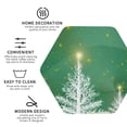 thumbnail image 3 of Gaeub Christmas Green Print 4 Pcs Leather Coasters for Drinks ,Drink Coasters Sets,Drink Table Cup Coasters for Living Room Kitchen Coffee Decor-Hexagon, 3 of 6
