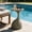 Antique Bronze, variant on Christopher Knight Home Lightweight Concrete Outdoor Side Table, Sculptural Oval Design, Copper
