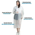 thumbnail image 4 of Raincoat, [1 Pack] Portable EVA Rain Coats Reusable Rain Poncho with Hood and Elastic Cuff Sleeves, 4 of 7