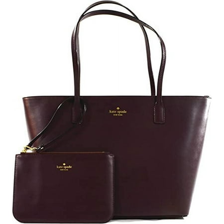 Kate Spade Bennet Place Small Harmony Smooth Leather Tote Shoulder Bag Purse Handbag with Matching Wristlet Pouch