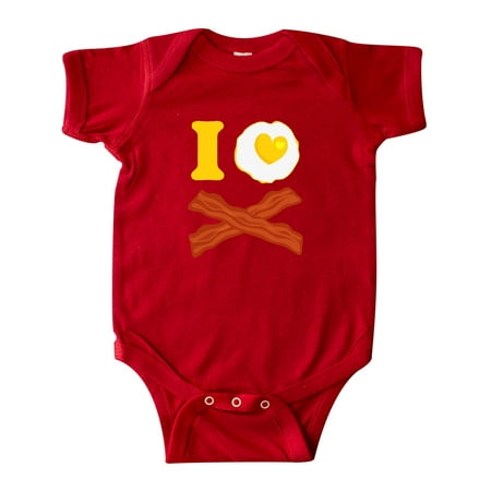 

Inktastic I Love Bacon And Eggs Gift Baby Boy or Baby Girl Bodysuit