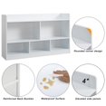 thumbnail image 4 of Kids Toy Storage Organizer, 5-Section Bookshelf for Organizing Books Toys, Wooden Storage Cabinet Daycare Furniture for School, Classroom Playroom, Nursery, Kindergarten, 4 of 6