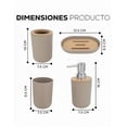 thumbnail image 5 of Accesorios De Baño Set XTELLAR De 4 Piezas Con Detalles  Color Beige, 5 of 5
