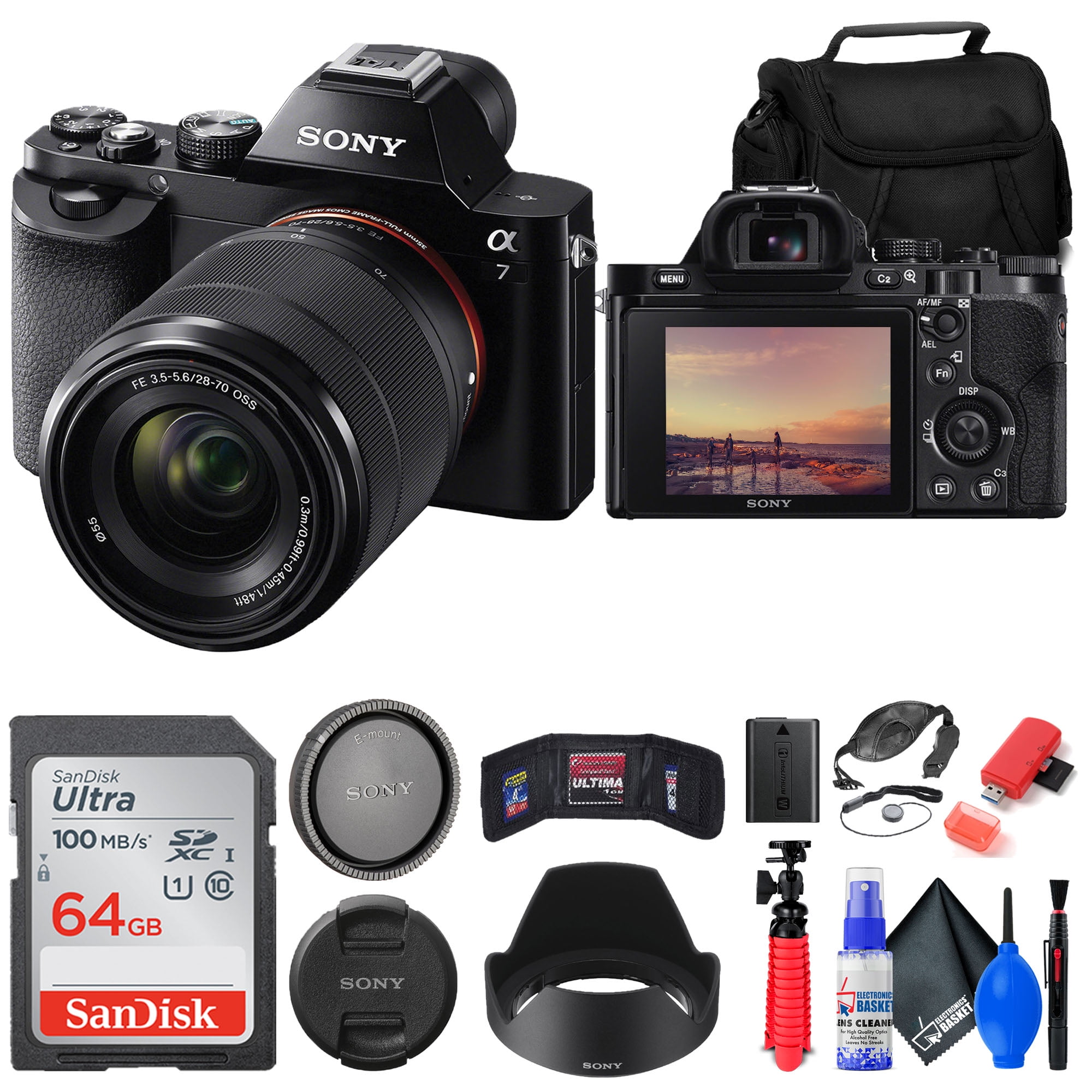 Sony Alpha a7 Mirrorless Digital Camera with FE 2870mm f/3.55.6 OSS