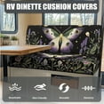 thumbnail image 6 of FOR U DESIGNS Butterfly Lavender Print RV Dinette Cushion Covers Washable Sofa Furniture Protector Stretch RV Couch Covers Include 1 Backrest Cover 1 Bench Cover and 1 Pillowcase, 6 of 8