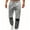 Gray, variant on ZZwxWA Pants for Men Men's Gradient Drawstring Elastic Waist Casual Bundled Feet Sports Pants Joggers for Men Summer Saving